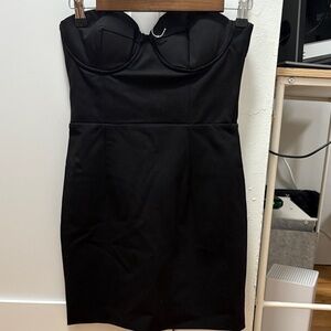 Nasty Gal Black Strapless Dress
